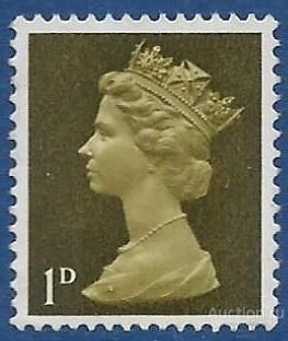 Великобритания. 1968. Королева Елизавета II. Для автоматов. Стандарт. Чистая.