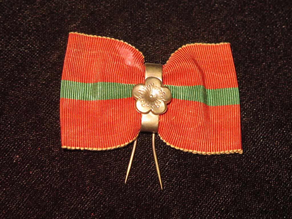 164м Япония Знак храма Тэнрикё, бант со знаком члена общества, начало ХХ века