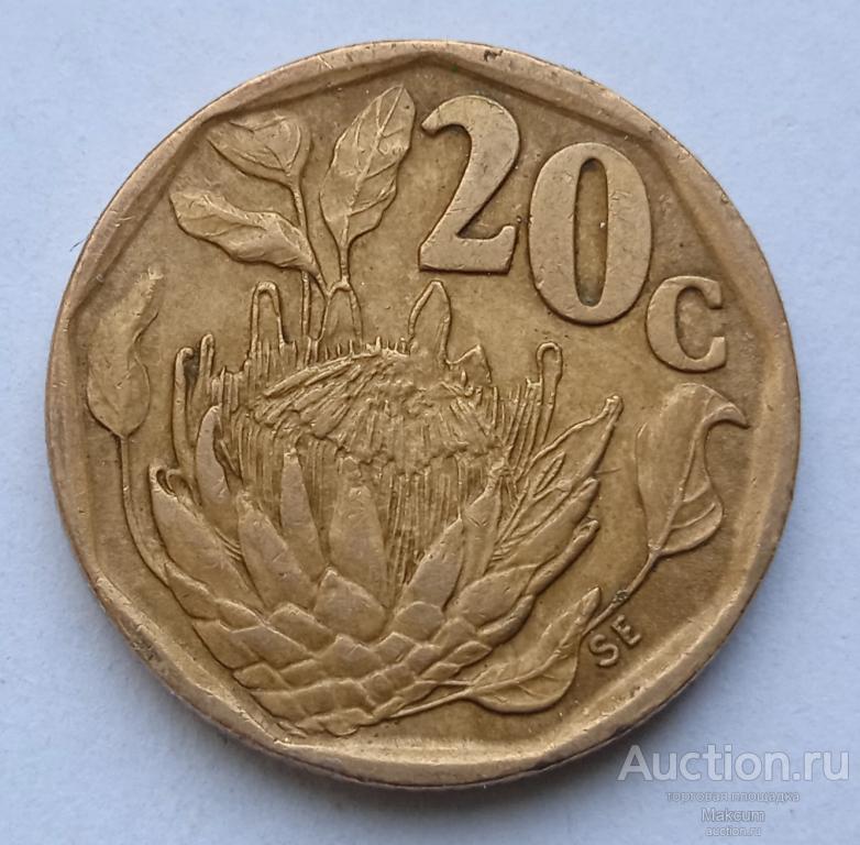 ЮАР 20 центов .1993 г .