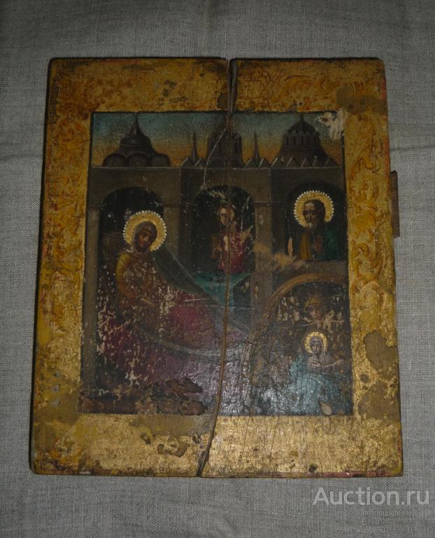 Икона Рождество Богородицы Пустынно-Глинская. 19 век.
