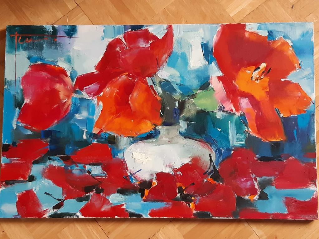 Картина "Тюльпаны" (холст, масло) 2007г., автор - Яна Голубятникова
