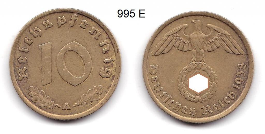 Германия. Третий рейх. 10 пфеннигов (рейхспфеннигов) А.1938 год.