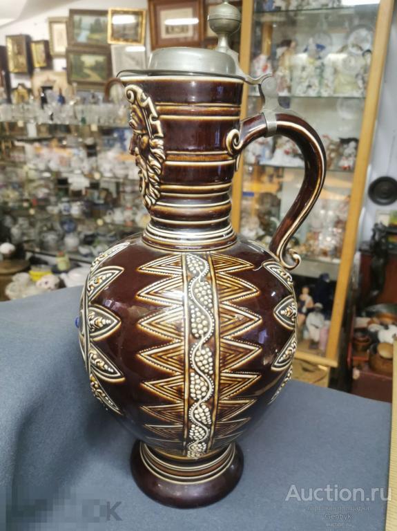 Огромный Кувшин  KPM 58 см  1860 - 1870 года Германия Фарфор