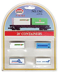 9мм.(N) Набор из четырех 20' контейнеров