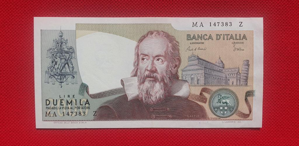 2000 лир "Banca d'Italia", 1983 год Ciampi / Stevani , республика Италия