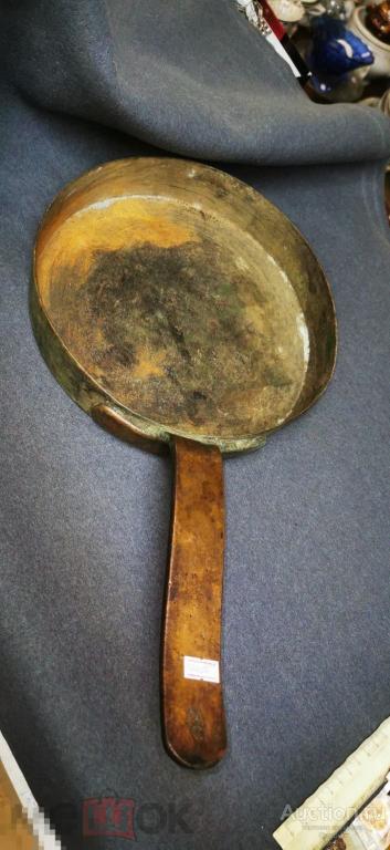 Медная Сковородка Р. И.  До 1917 СПБ 1857 ГОД МЕТАЛЛИЧЕСКИЙ ЗАВОД 