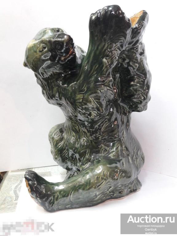 Редкая Статуэтка Медведь Конаково 1940-е 