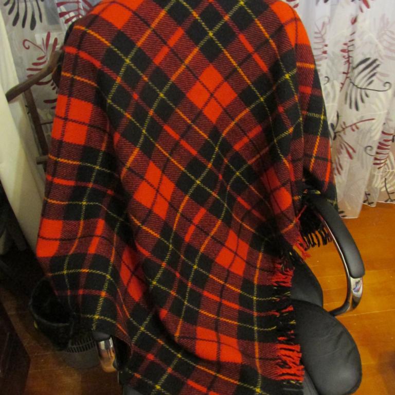 Плед Индия винтаж Wool Mark большой