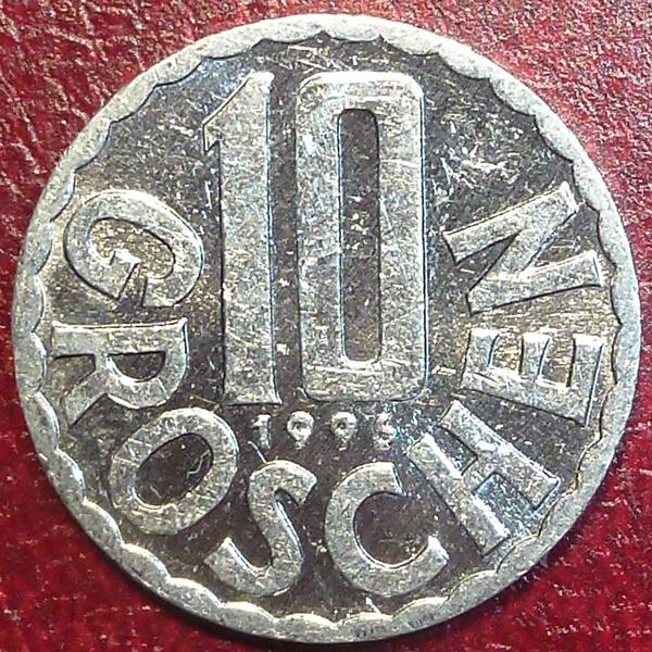 Австрия 10 грошей 1996 года.