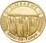Зимбабве. 1 унция 2022 г. Золото. 33.93 гр*0.917 1.0 oz. Водопад Виктория! Слаб PCGS PR68DCAM!