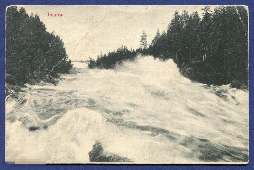 ОТКРЫТКА *ИМАТРА* ФИНЛЯНДИЯ, IMATRA, SUOMI FINLAND, ЧИСТАЯ, ЧЕРНО-БЕЛАЯ, ДО 1917 Г 