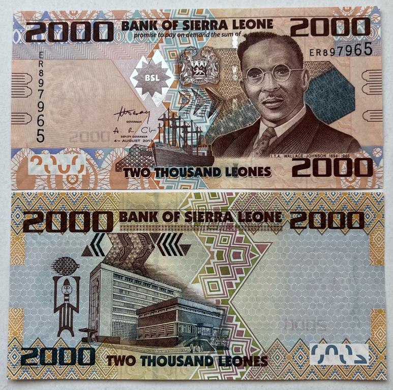 Сьерра-Леоне 2000 леоне 2013 год Пресс UNC