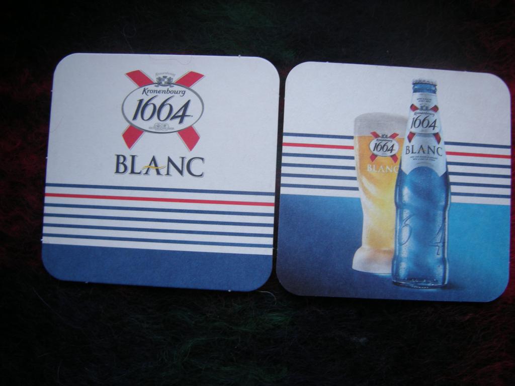 Подставка под пиво Бирдекель пиво KRONENBOURG BLANC Франция