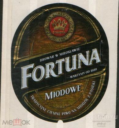 этикетка  пиво   Польша  б.у.    №   3449