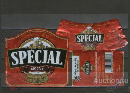 этикетка  пиво   Польша  б.у.    №   3698