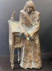 ГОГОЛЬ Н.В. кабинетная авторская шикарная скульптура 1985 г. Бронза, литье. Размер – 23х14х8 см.