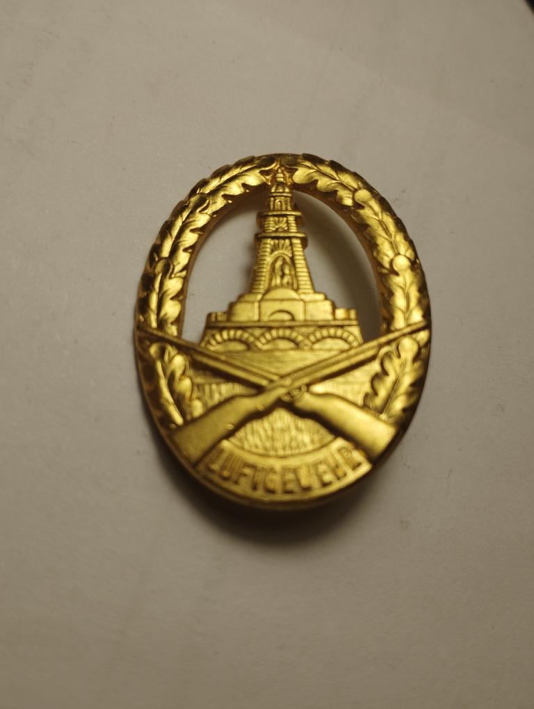 Знак, значок за стрельбу ветерана, фронтовика, офицера Кифхаузербунд, Германия (оригинал)