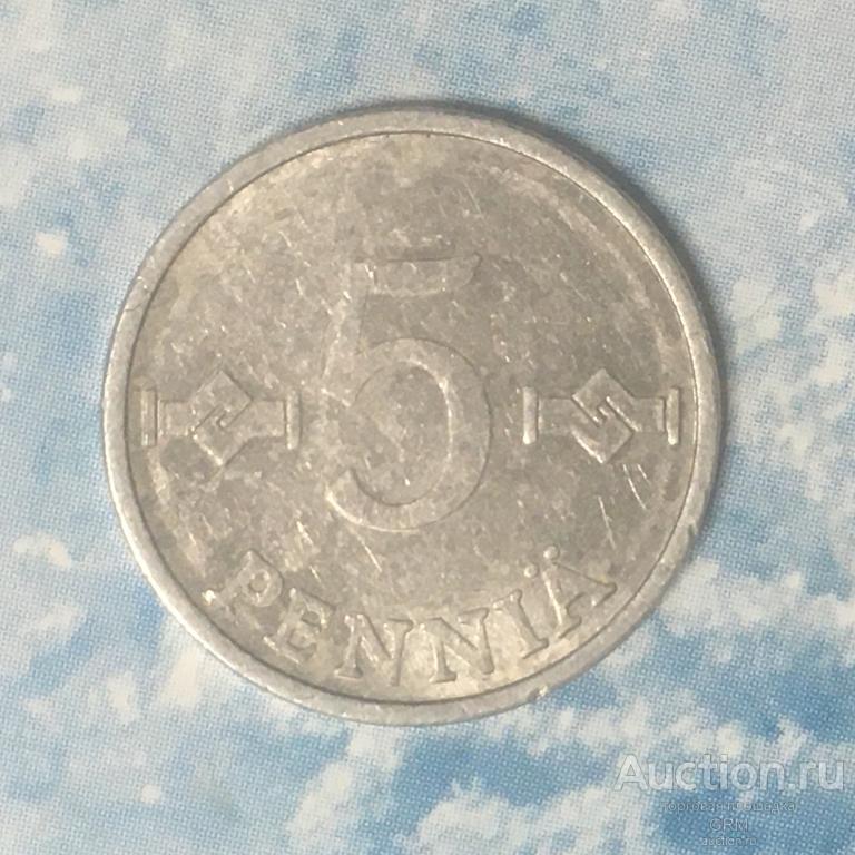Финляндия 5 пенни  1980 год