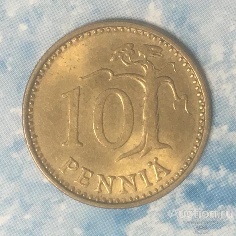 Финляндия 10 пенни  1972 год
