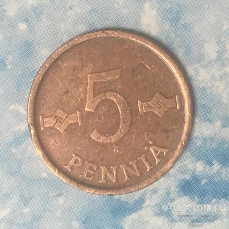 Финляндия 5 пенни  1963 год