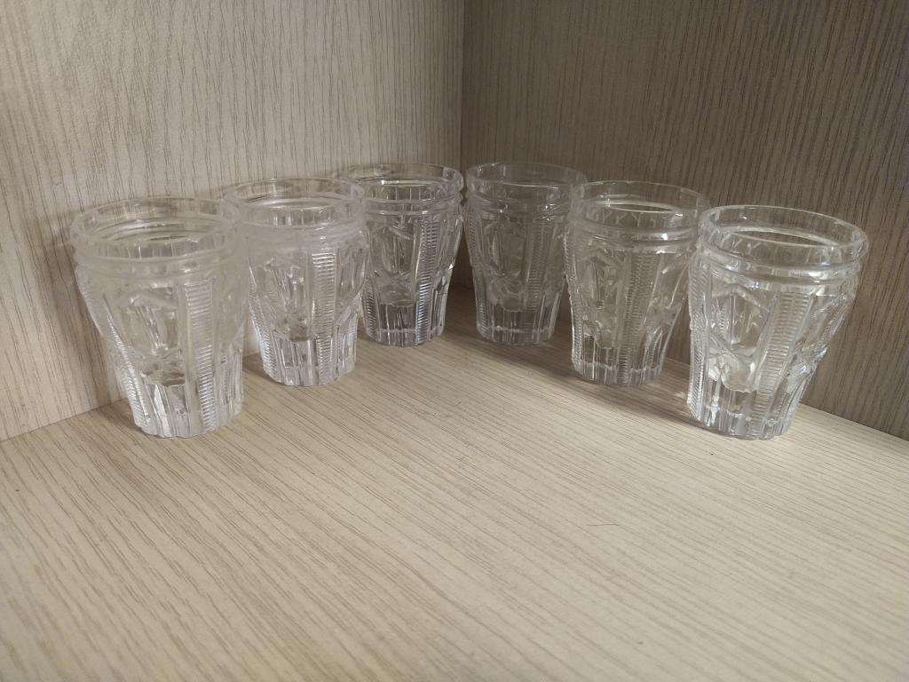 Рюмки. Стекло СССР. 6 штук