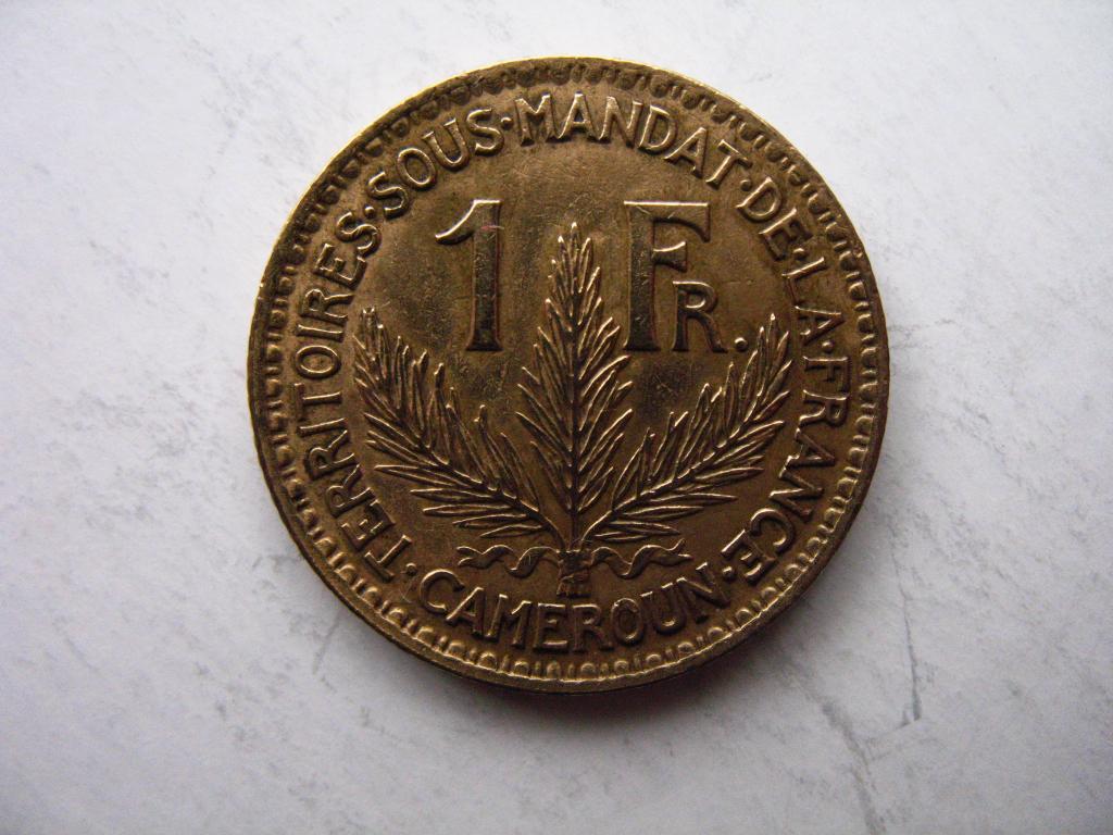 1 франк 1925 года Французский Камерун в коллекционном состоянии
