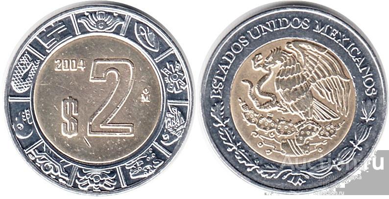Мексика, 2 песо 2004 года
