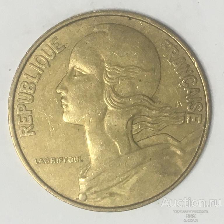 Франция 20 сантимов 1977 год