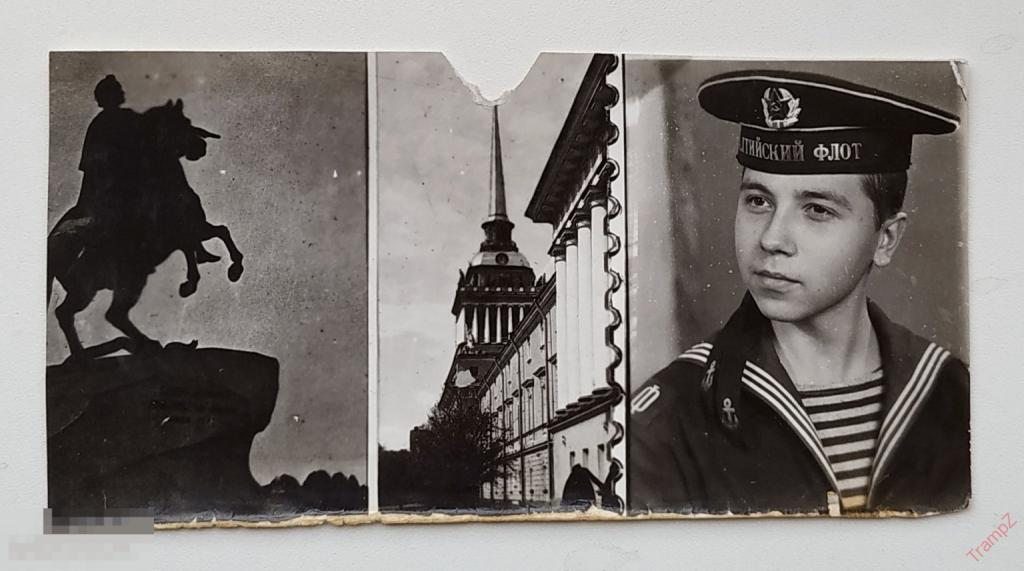 Фотография военнослужащий моряк матрос, форма фуражка бескозырка Балтийский флот, Ленинград #93 