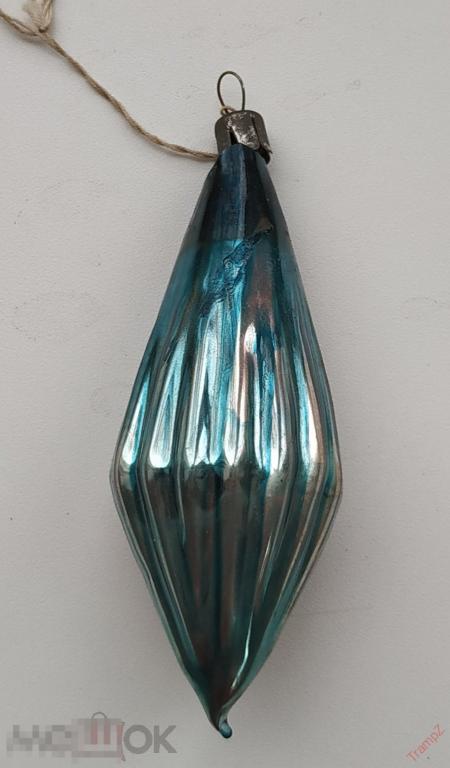 Елочная стеклянная игрушка сосуля висюля #И2* 