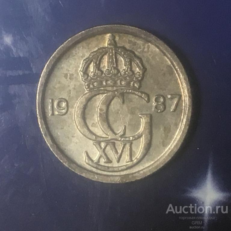 Швеция 10 эре 1987 год Король Карл XVI Густав
