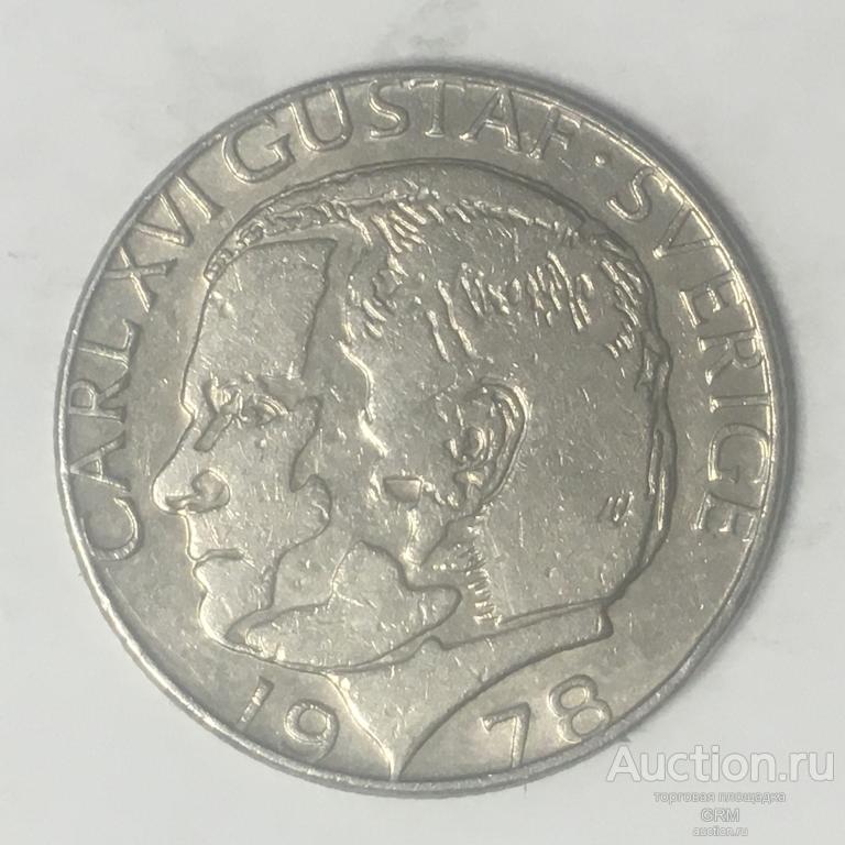 Швеция 1 крона 1978 год  Король Карл XVI Густав