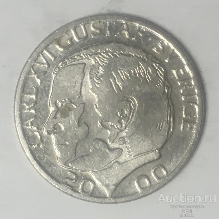 Швеция 1 крона 2000 год  Король Карл XVI Густав