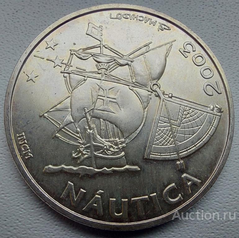 Португалия 10 евро 2003 UNC Парусник корабль