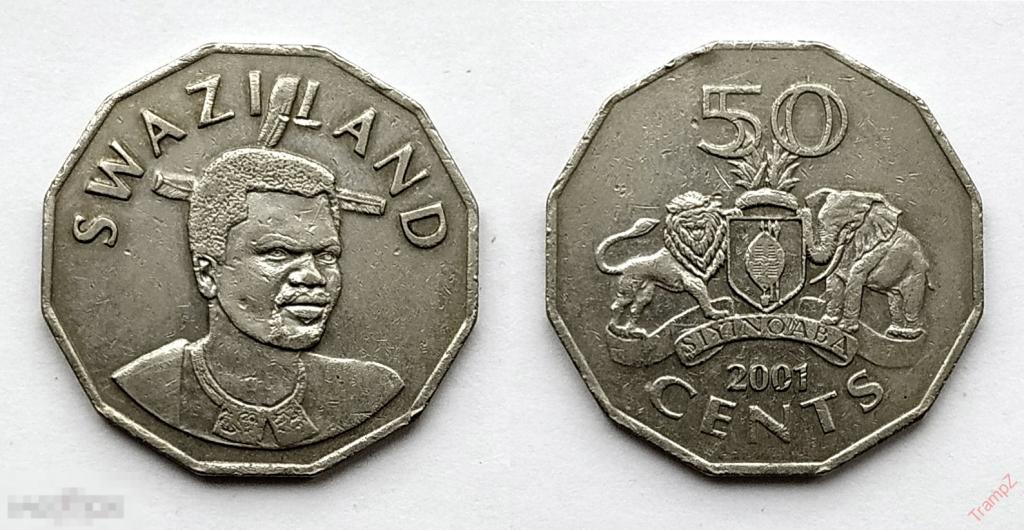Свазиленд 50 центов 2001г 