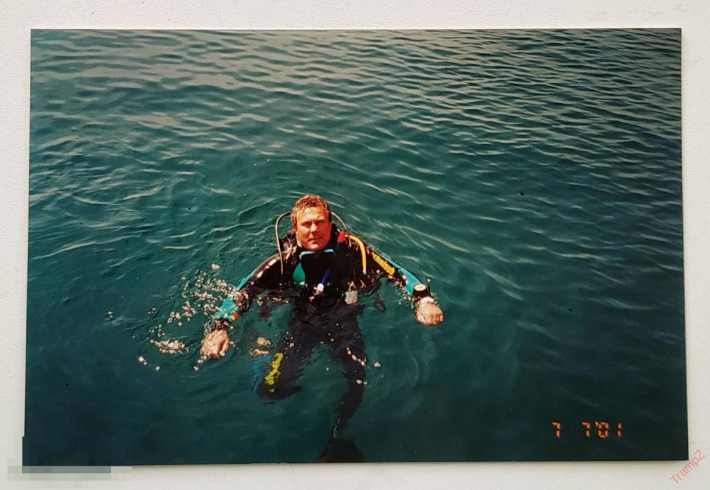 Фотография цветная дайвер аквалангист водолаз #100 