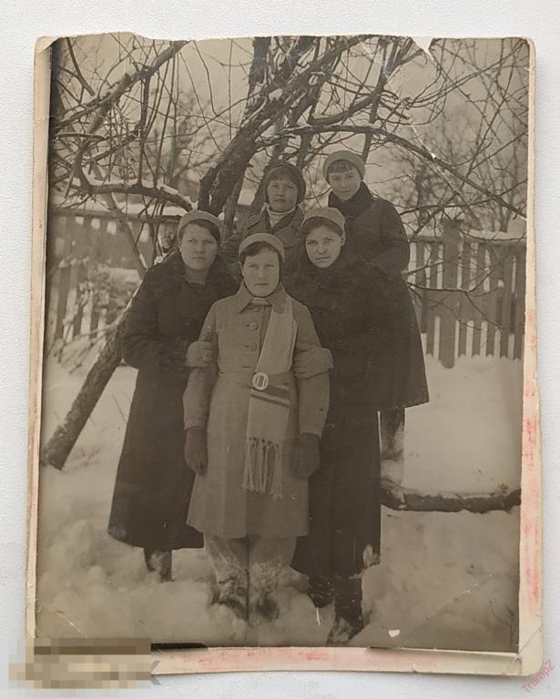 Фотография девушки одежда мода, шарф 1941г #108