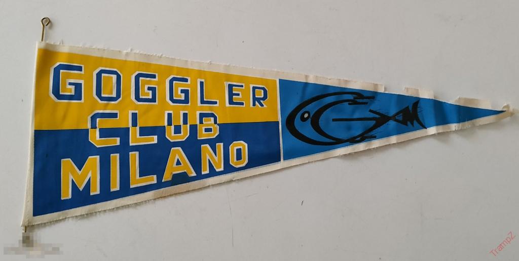 Вымпел Goggler Club Milano Италия подводное плавание дайвинг #Г4 
