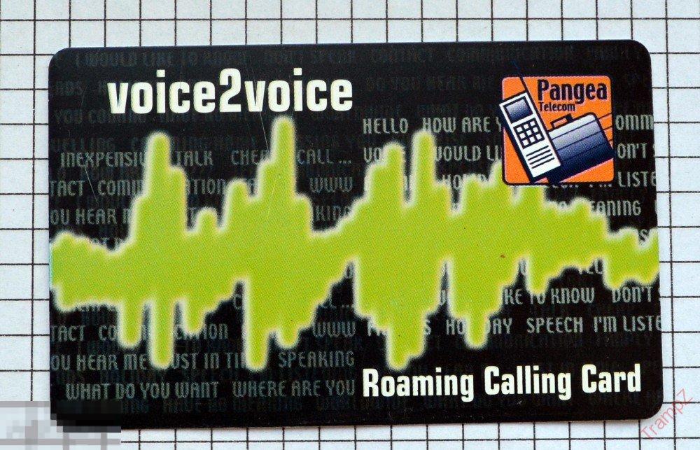 Телефонная пластиковая карточка Pangea Telecom * 