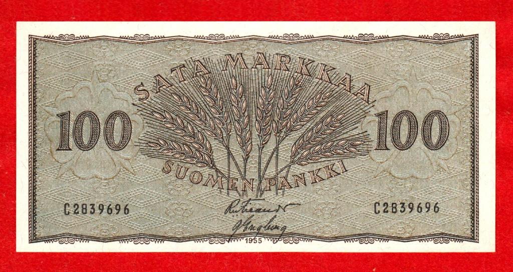 Финляндия, 100 марок, 1955, UNC-, подписи: Fieandt & Engberg, C 2839696