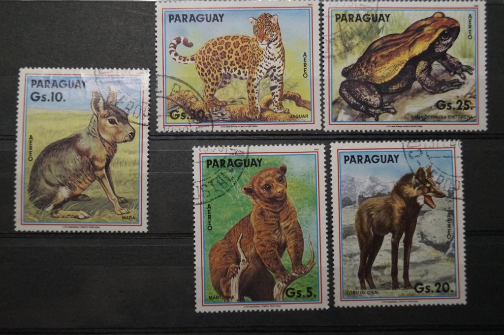 Парагвай 1989г. Фауна 5 марок