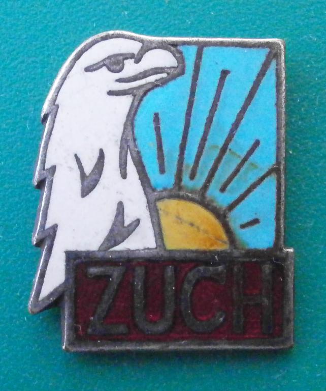 значок ZUCH скауты пионеры Польши. горячая эмаль. винт. супер сохранность!!