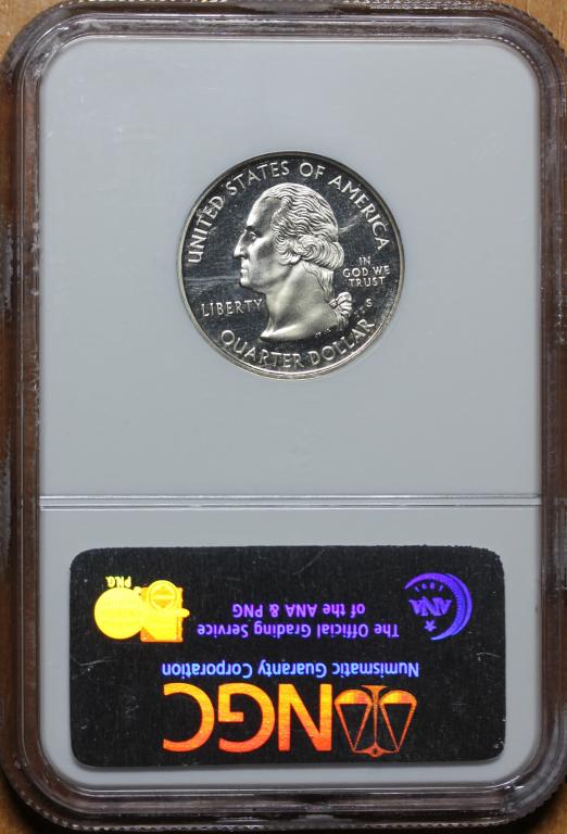 2000 S CLAD 25C MASSACHUSETTS слаб NGC PF69