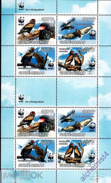 Гвинея-Бисау 2011 **  птицы, WWF 