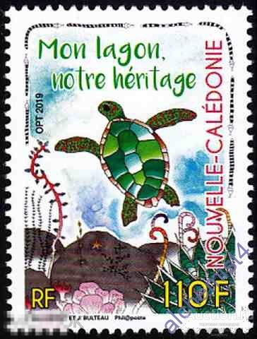 Новая Каледония 2019 **  Земноводные, пресмыкающиеся: Черепахи 