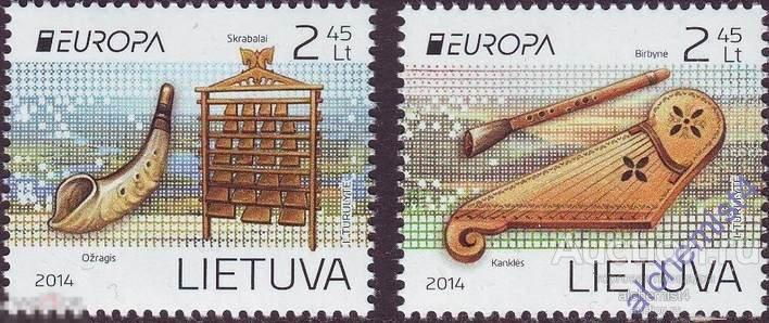 Литва 2014 ** Европа Национальные музыкальные инструменты 