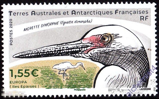 Французские Антарктические Территории 2020 ТААФ ** птицы Цапля двухцветная рифовая 