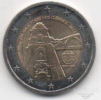 Португалия 2 евро 250 лет башне Клеригуш. 2013г. 33_6_18
