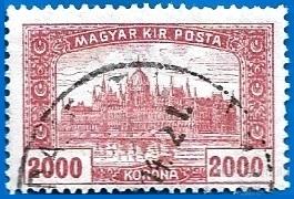 Венгрия 1924 MiNr 397 Стандарт. Парламент (1/9) U (0.3 € | $ 0.25)