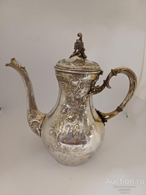 Серебро. Россия. Чайник. Кофейник. Бр. Грачевы. 84 проба.